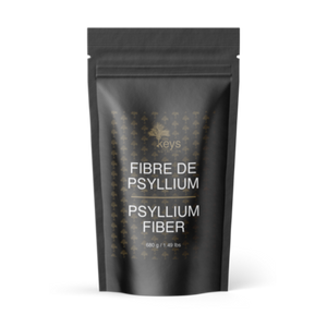 Psyllium finement moulue 227g -KEYS NUTRITION (Marque 100% Québécoise)