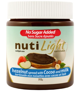 Nutilight 2 saveurs - Tartinade de noisettes au chocolat noir ou au lait 312g-